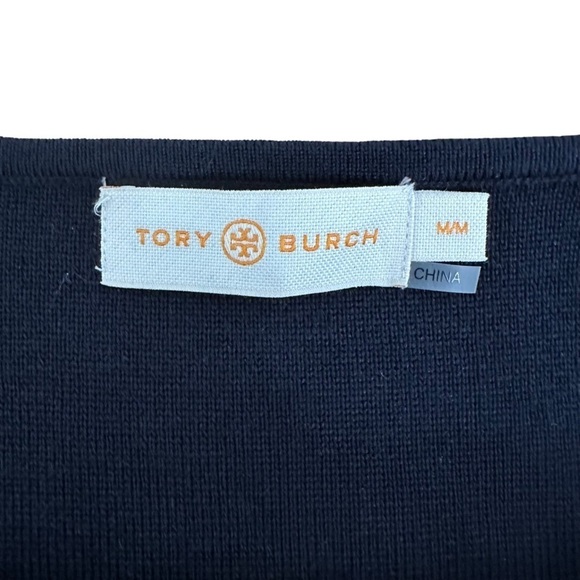 Tory Burch Black Harley Sweater Dress Merino Wool Size Medium Retail 498.00 - Picture 5 of 8